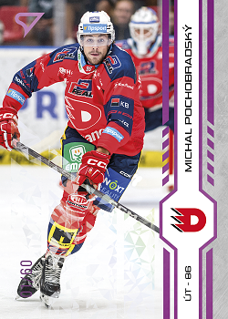Michal Pochobradsky Pardubice Tipsport ELH 2024/25 SportZoo 2. serie Purple Iceberg /60 #267